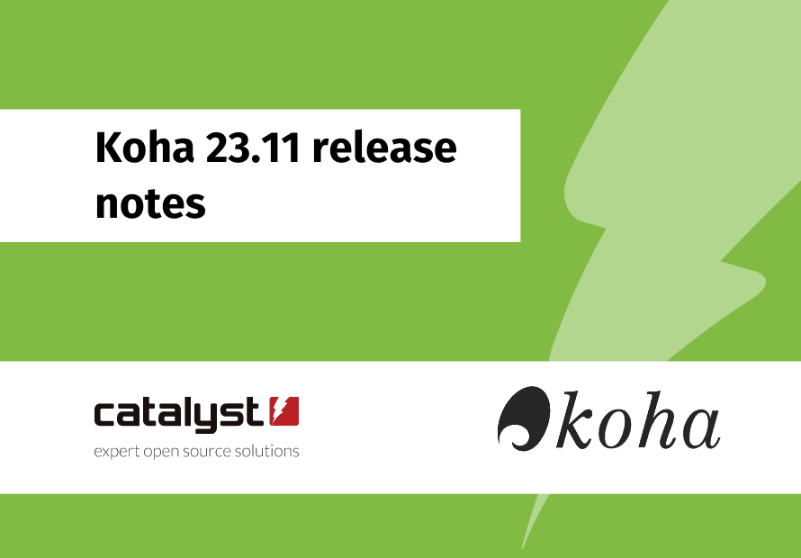 Koha 23.11 release notes