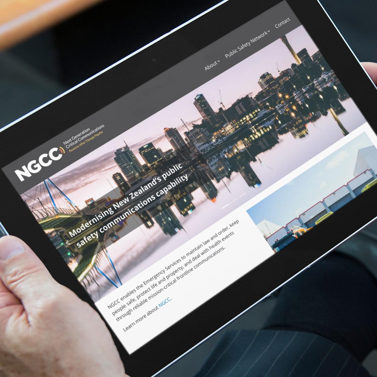 Screenshot of the NGCC website