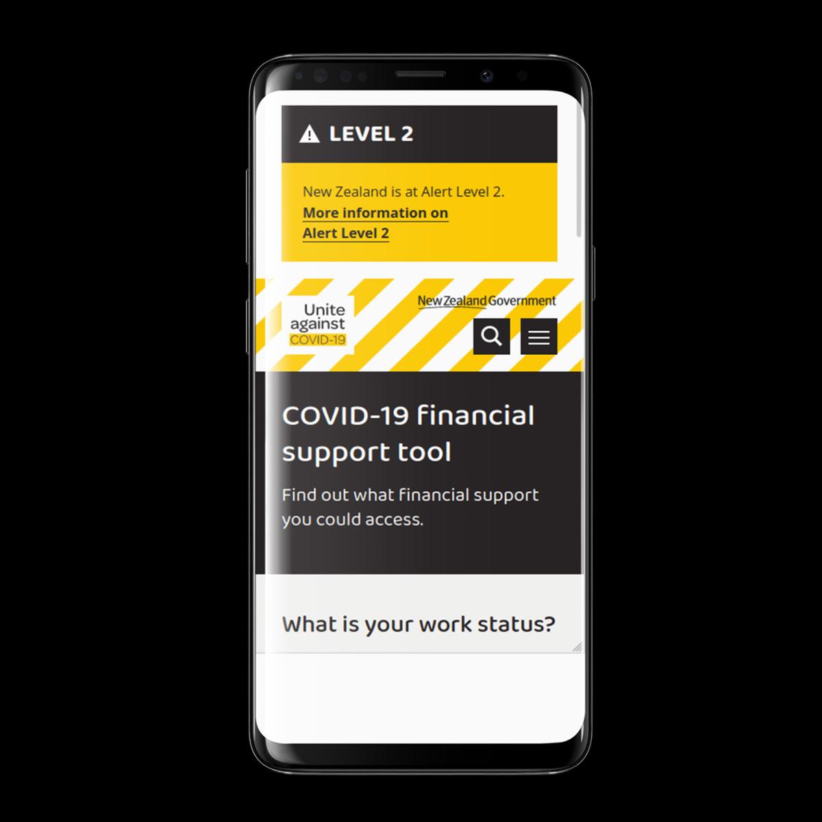 DIA financial help tool on mobile