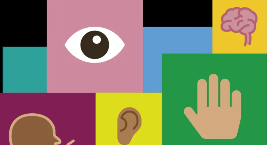 Illustration showing the different types of disabilities