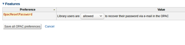 OpacResetPassword page.