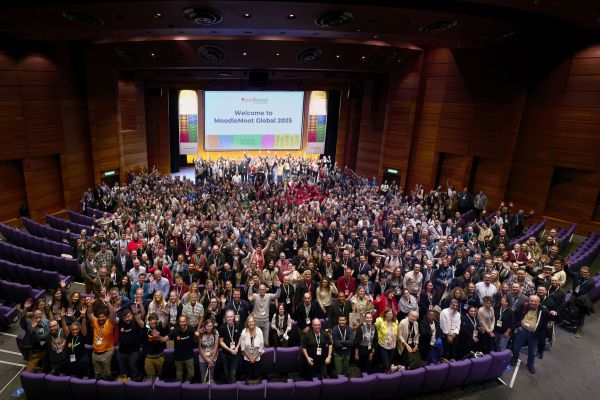 Pictured: All the attendees from MootGlobal25 gathered in Edinburgh International Conference centre for a group photo