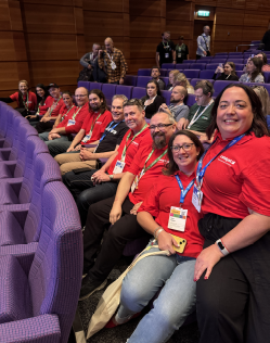 Some of the international Catalyst Moodle team sat in the auditorium at MootGlobal25