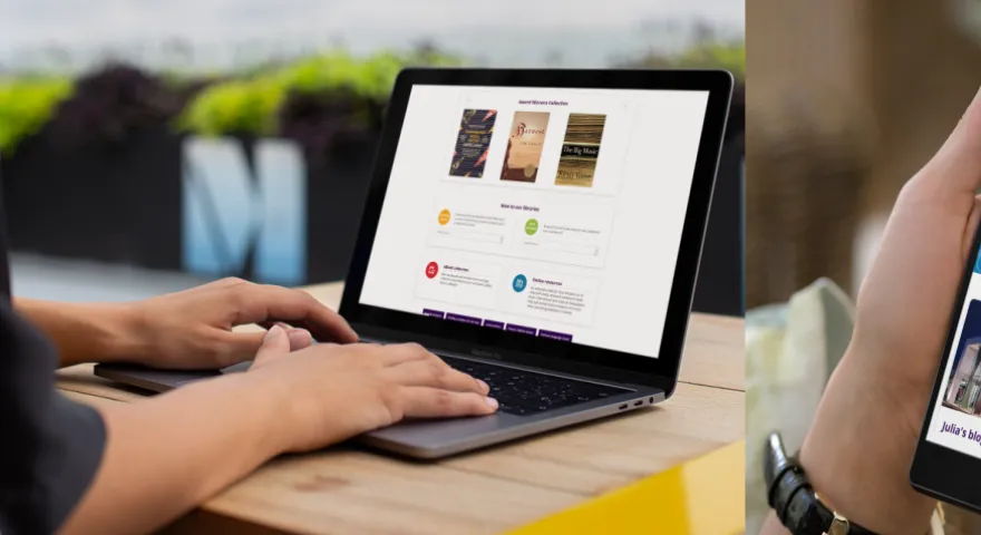 person looking at the new Horowhenua site on a laptop and mobile v2