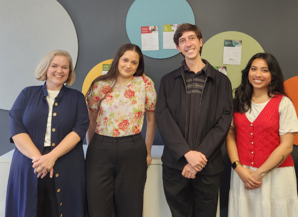 Kathryn, Wainui, Alex, and Aleisha smiling together