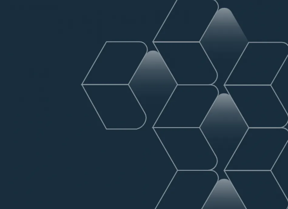 white cubes on a dark blue background