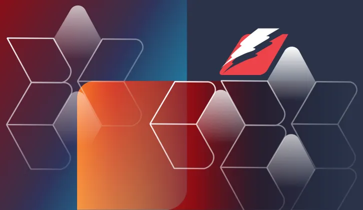 blue and orange gradient logo background