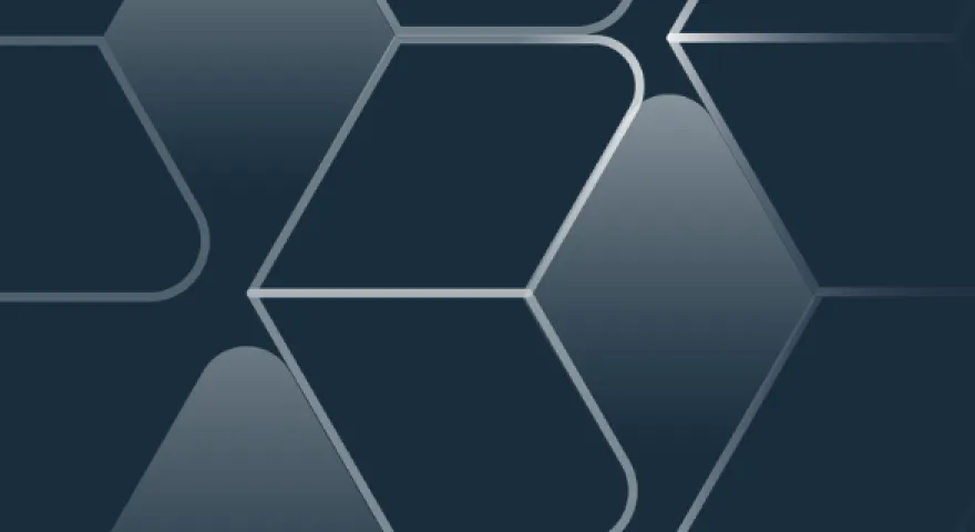 White cubes on top of a blue background