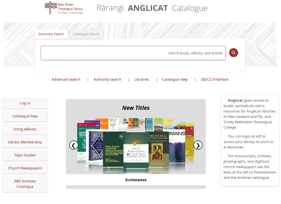 OPAC redesign whole page