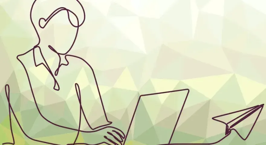 Illustration of a mahara user using site