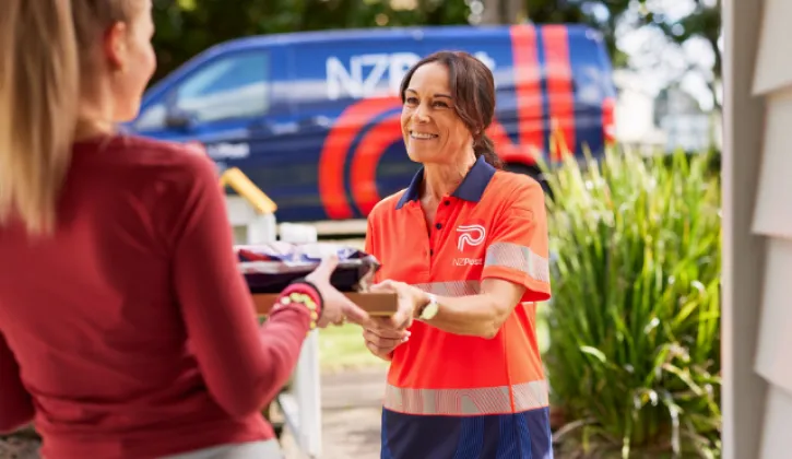 courier delivering package