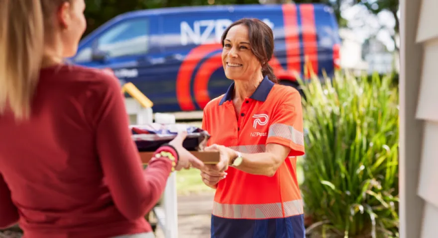 courier delivering package