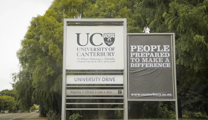 University of Canterbury sign