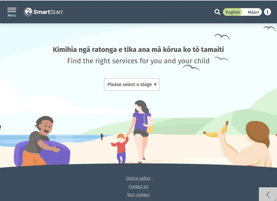 SmartStart home page 