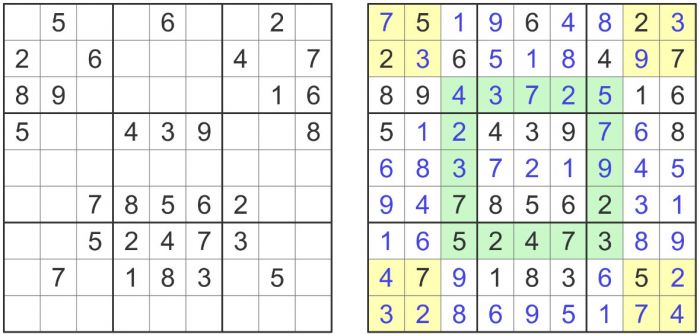 Images of sudoku game and answers