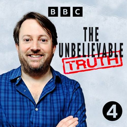 Image promoting a podcast called unbelievable truth on BBC